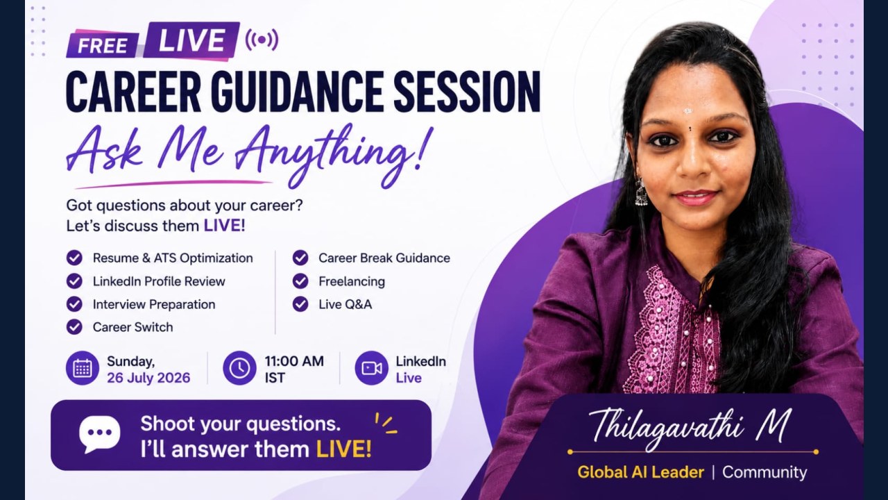 Career Guidance Live: Ask Me Anything with Global AI Leader poster