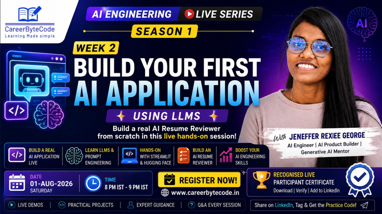 Week 2 | Build Your First AI Application Using LLMs poster